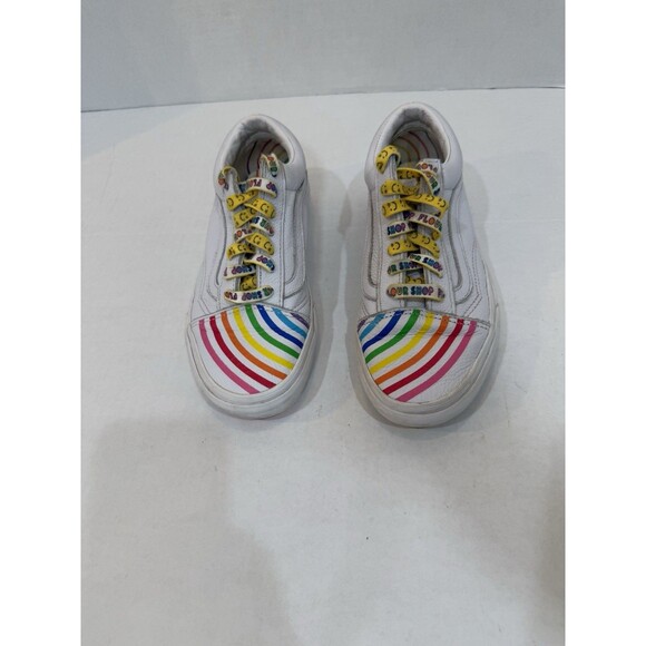 VANS Shoes - Vans X Flour Shop Old Skool Leather Rainbow Sneakers Shoes Mens 5.0 Womens 6.5